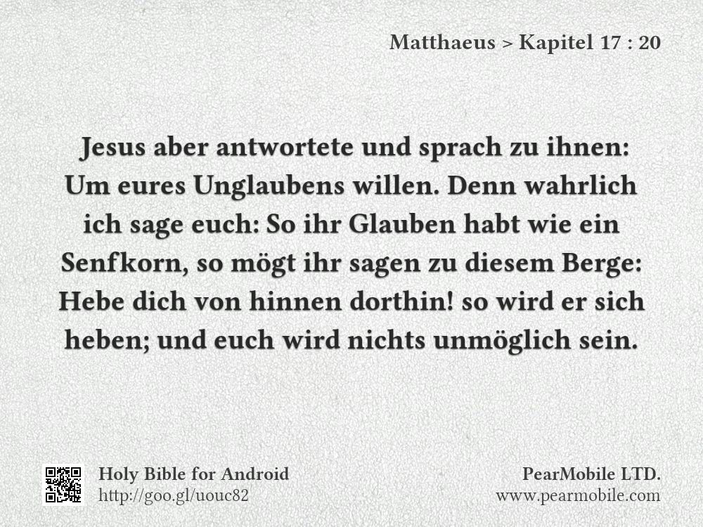 Matthaeus, Kapitel 17:20